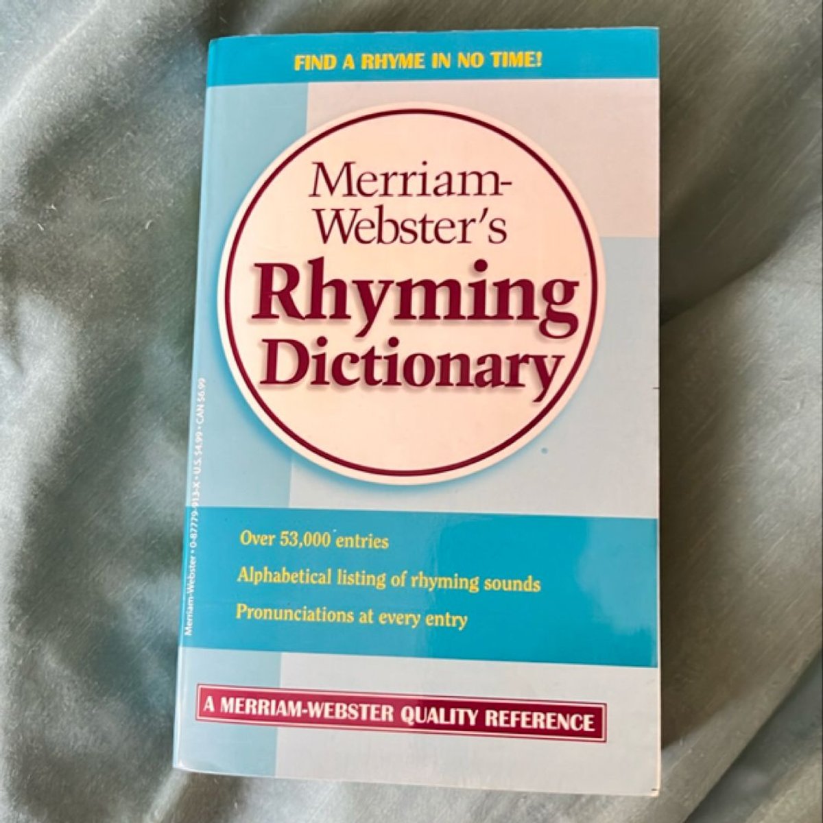 Merriam-Webster's Rhyming Dictionary by Merriam-Webster, Inc. Staff