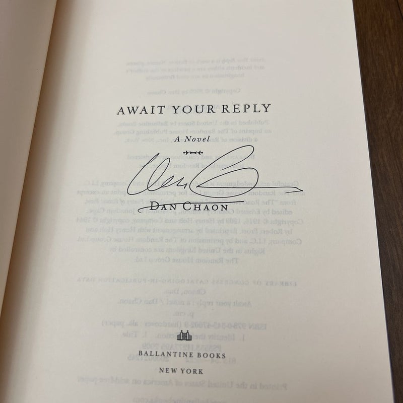 SIGNED EDITION - Await Your Reply