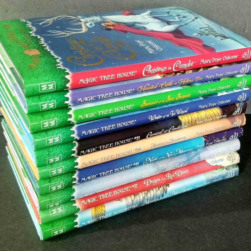 SET OF 10 NO. 29-38 SCHOLASTIC MAGIC TREE HOUSE MERLIN MISSION HARDCOVER BOOKS