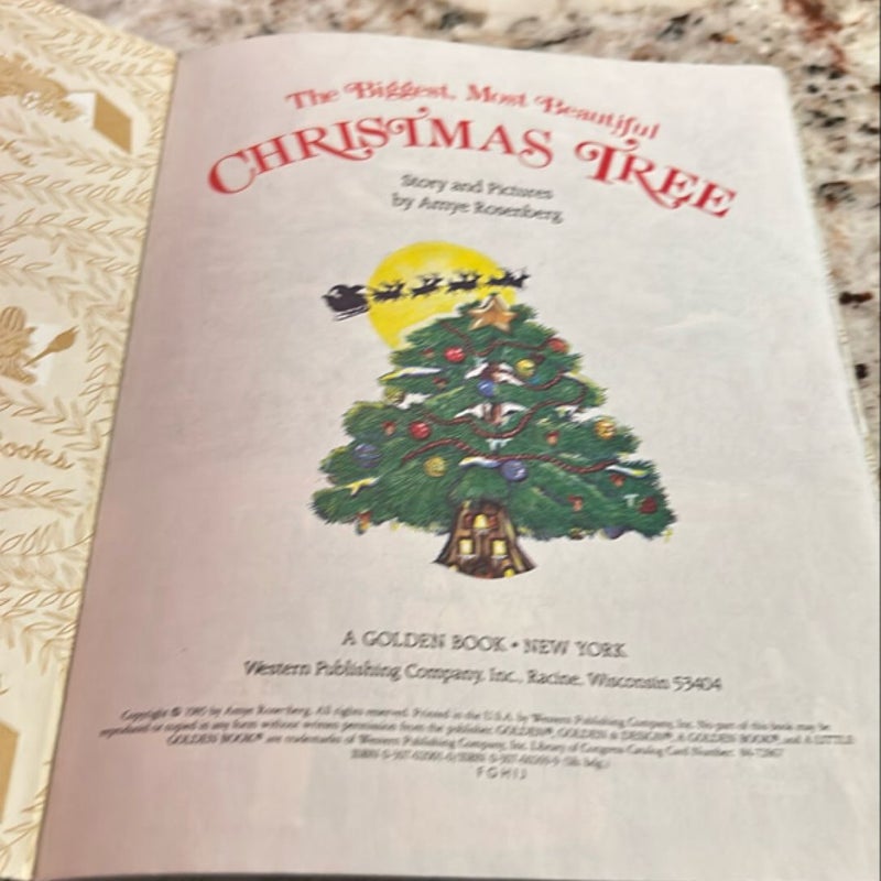 Vintage golden Christmas book bundle 