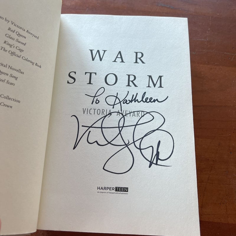 *signed & personalized* War Storm