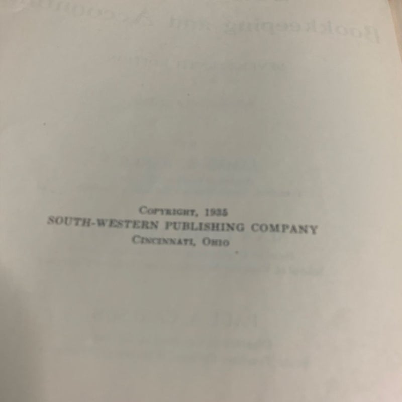 20th CENTURY BOOKKEPING AND ACCOUNTING by James W. Baker 17th Edition 1935 