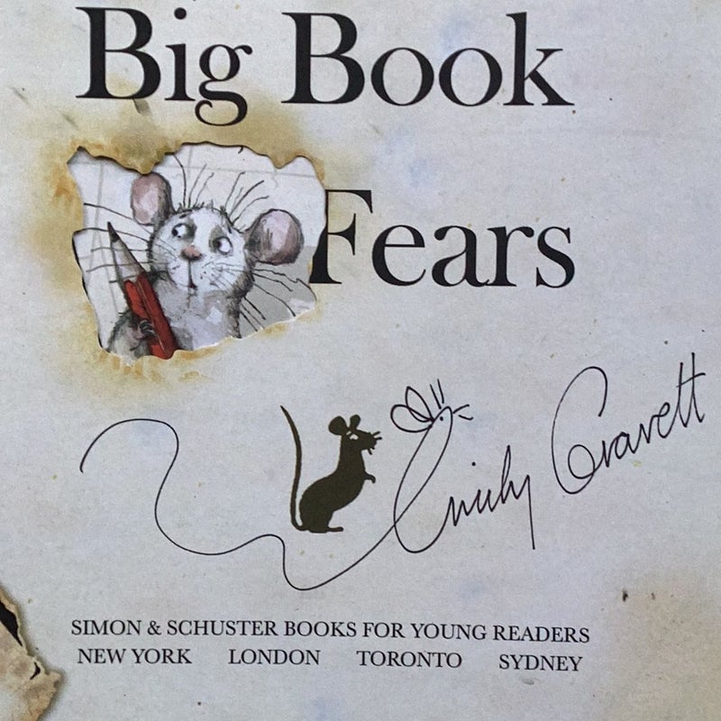 Little Mouse's Big Book of Fears Signed by author Emily Gravett