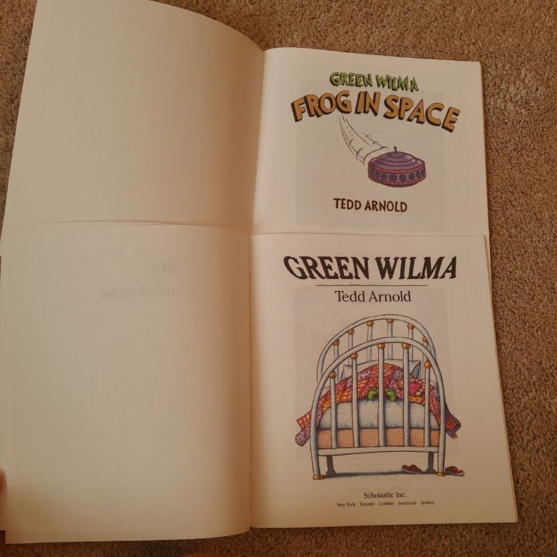 Green Wilma Frog in Space and Green Wilma