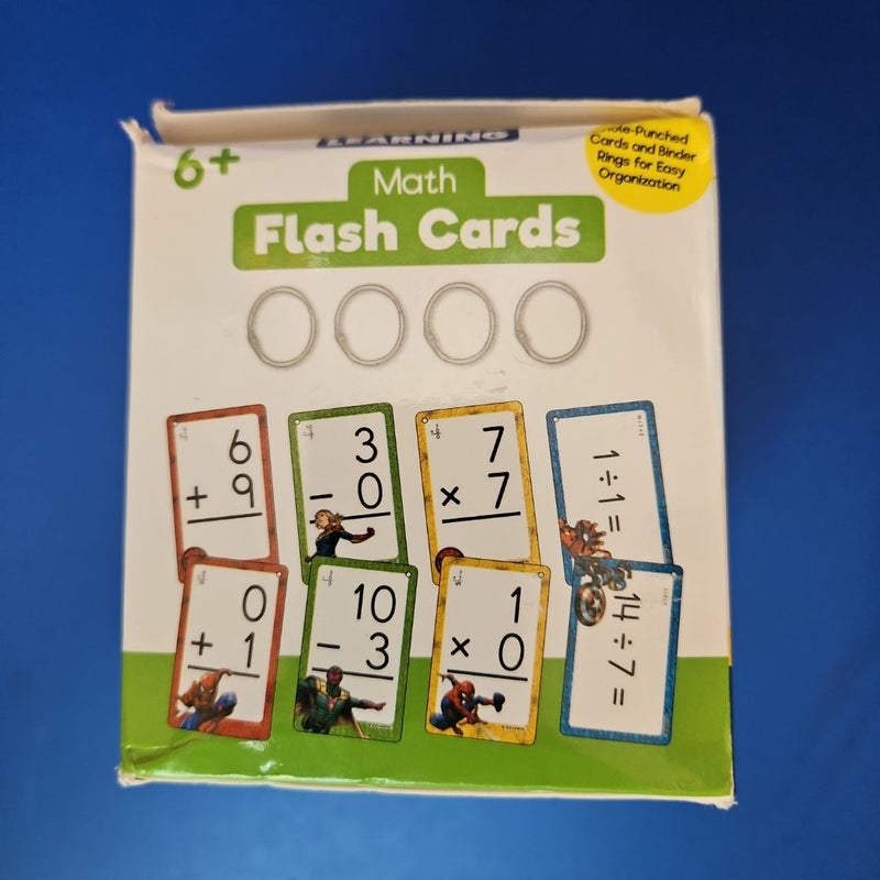 MARVEL Learning Math Flash Cards (Ages 6+) 4 Sets of 54 Flash Cards (216 cards)