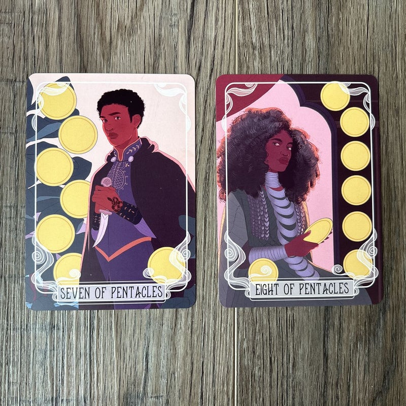 Fairyloot Tarot Cards - 7 & 8 of Pentacles - A Song of Wraiths & Ruin - Nov 2021