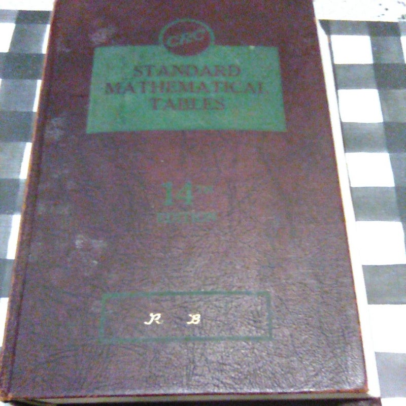 Standard Mathematical Tables 14th Edition 