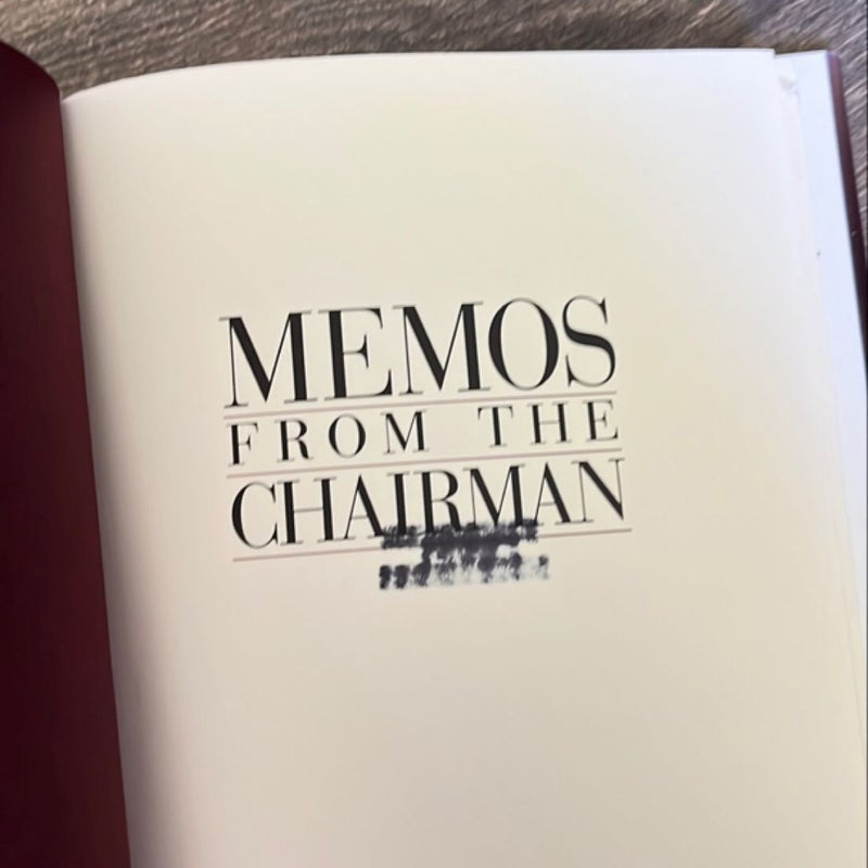 Memos from the Chairman