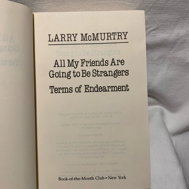All My Friends Are Going to Be Strangers and Terms of Endearment (BCE 1989)
