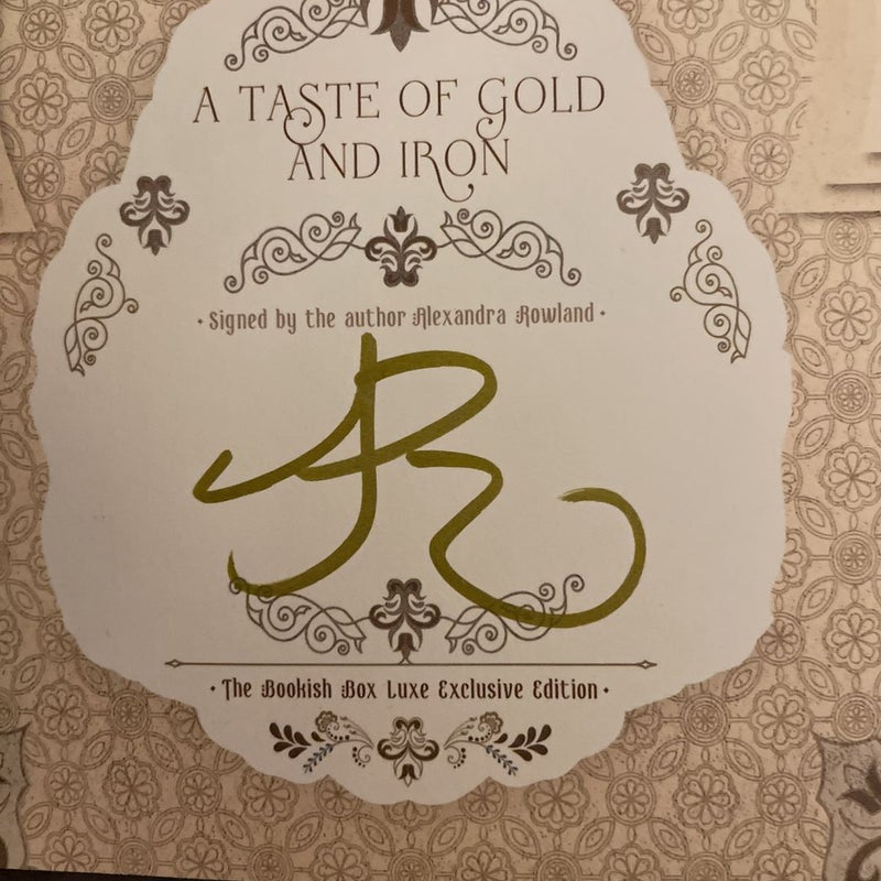 Signed: A Taste of Gold and Iron