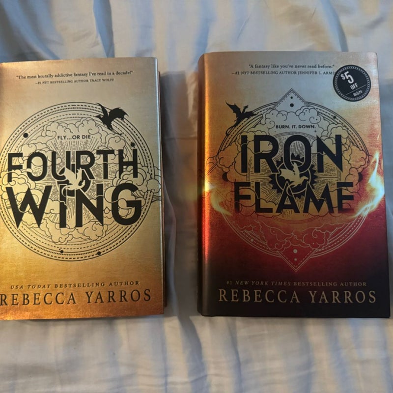 Fourth Wing (first edition) Iron Flame (first edition)