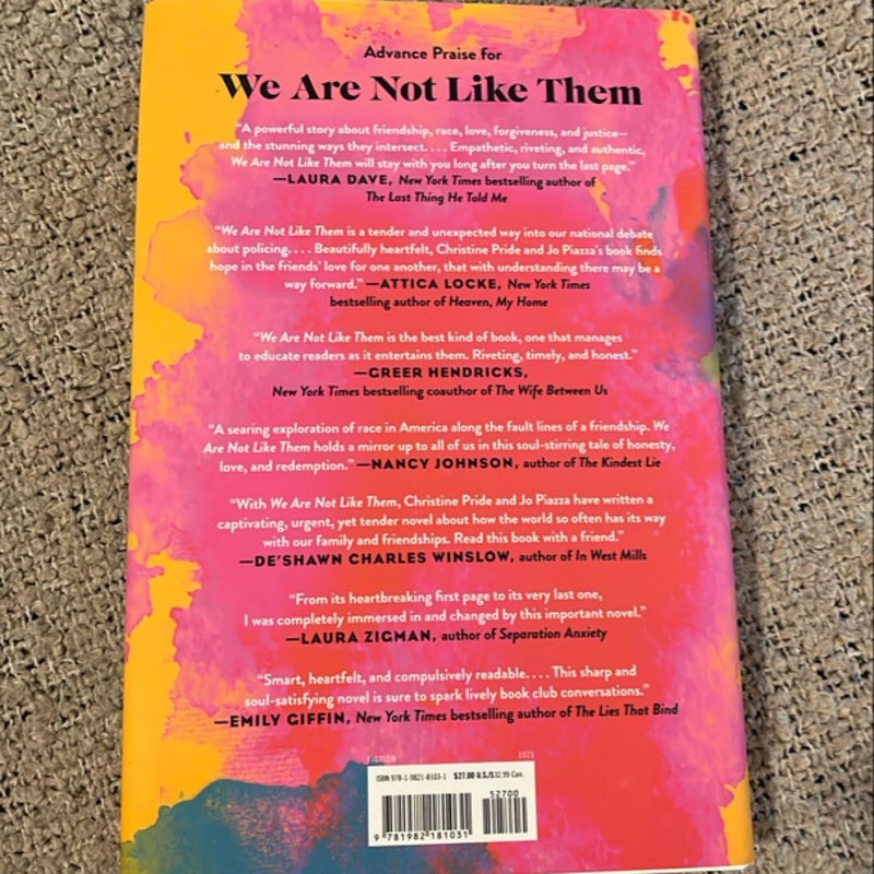 We Are Not Like Them *1st edition hardcover