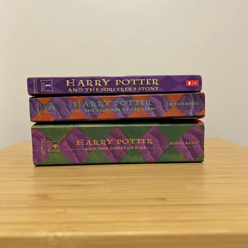 Harry Potter Books 1, 3, & 4 Book Set