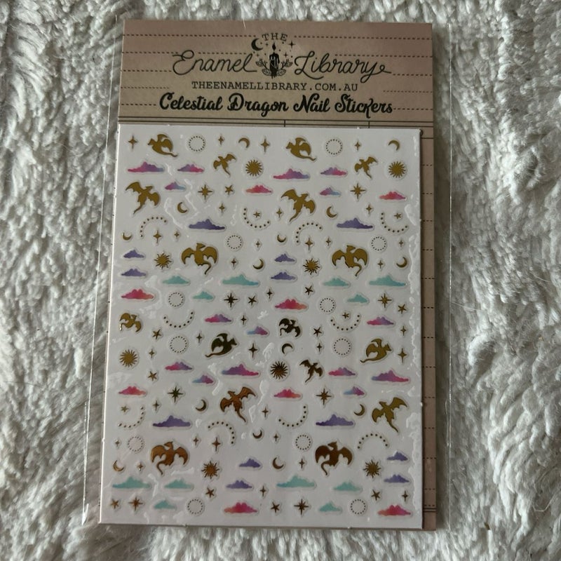 The Enamel Library 2023 Advent Calendar Fourth Wing Celestial Dragon Nail Stickers