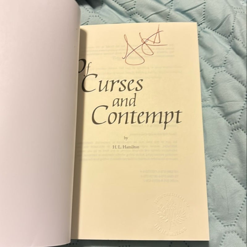 (Signed copy w/art) Of Curses and Contempt