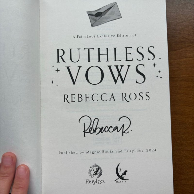 Ruthless Vows Fairyloot Exclusive