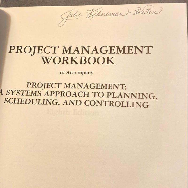 Project Management Workbook, to Accompany Project Management