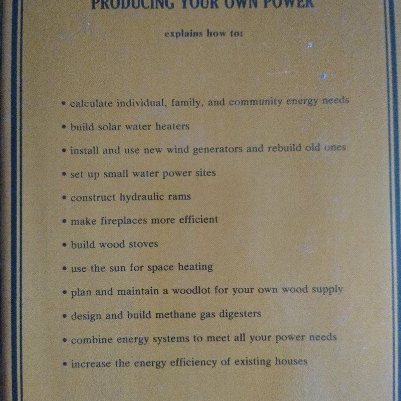 Producing Your Own Power