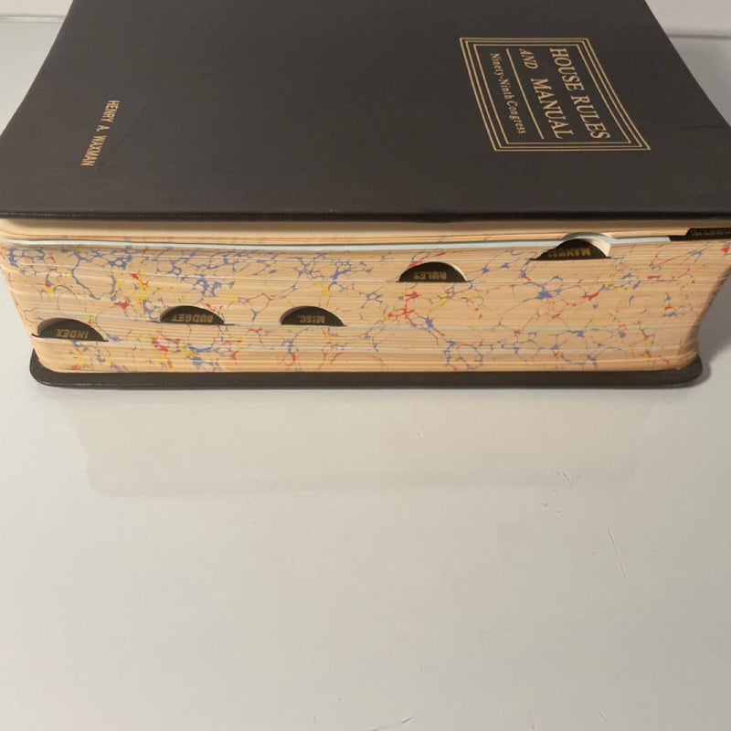 House Rules And Manual Ninety-Ninth Congress Leather bound One of 700 Copies