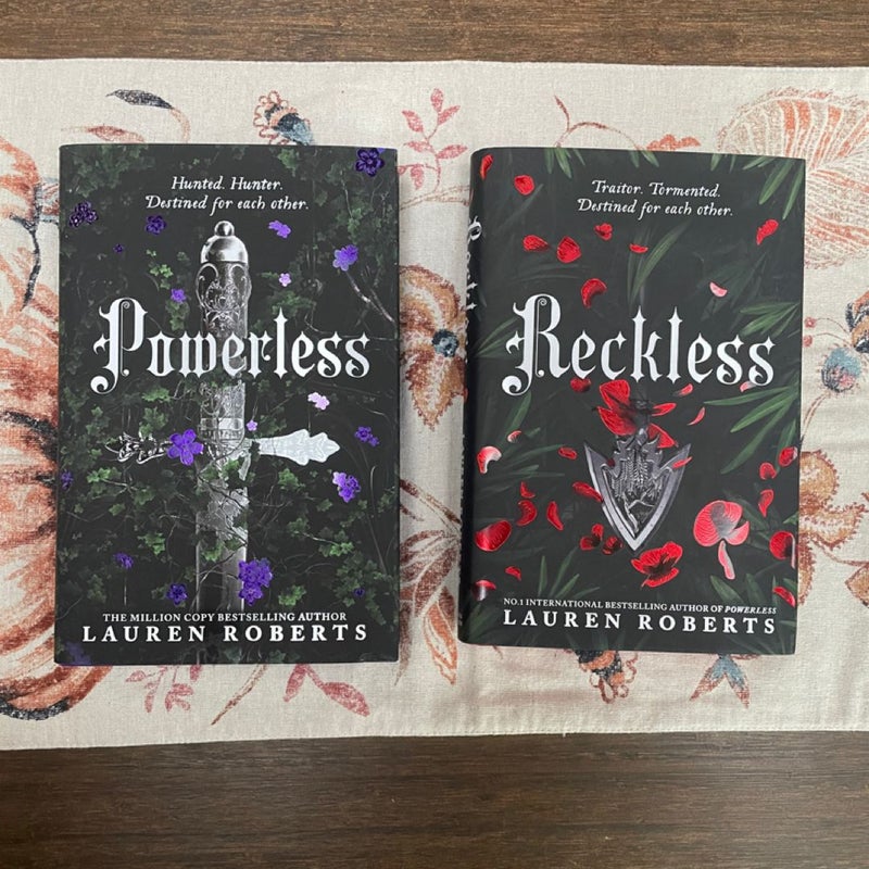 Waterstones Deluxe Editions of Powerless & Reckless by Lauren Roberts