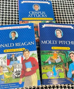 Childhood of Famous Americans bundle: Ronald Reagan, Molly Pitcher, Crispis Attucks