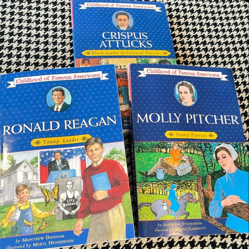 Childhood of Famous Americans bundle: Ronald Reagan, Molly Pitcher, Crispis Attucks