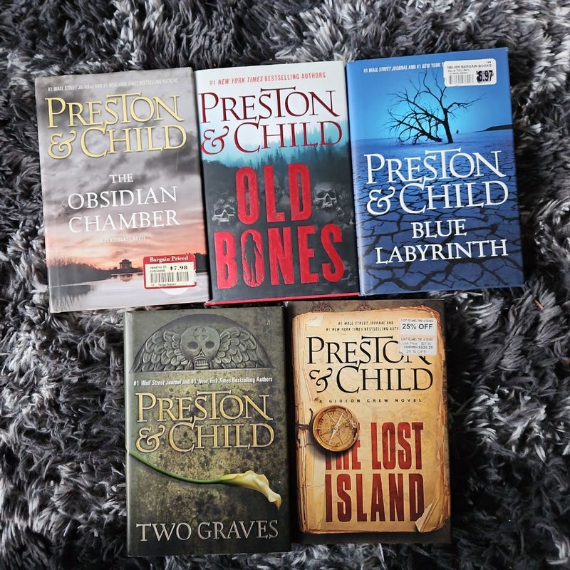 Bundle of 5 Preston & Child Books including 1 signed