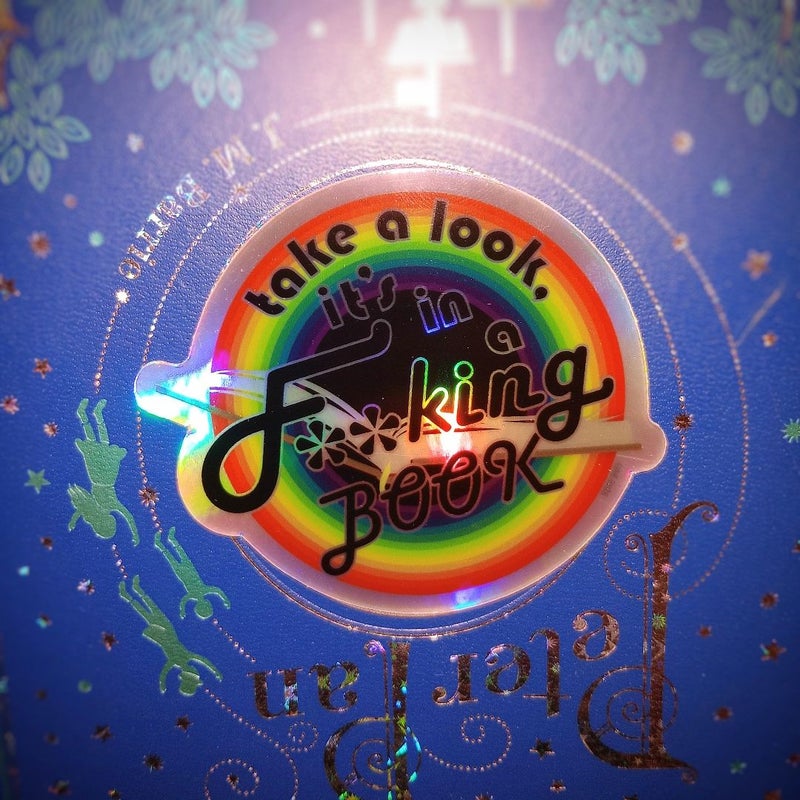 "Take a look, it's in a FUCKING book" Holographic Sticker