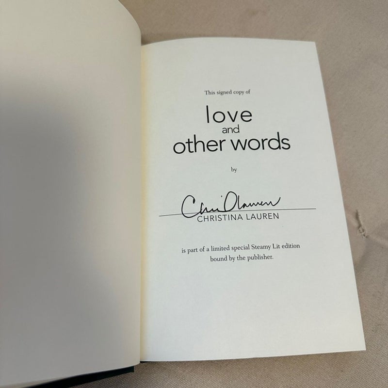 Love & Other Words (Steamy Lit Special Edition) Signed