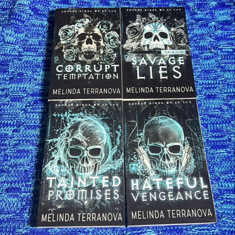 Corrupt Temptation; Savage Lies; Tainted Promises; & Hateful Vengeance (ALL SIGNED & EXCLUSIVE SPECIAL EDITIONS)