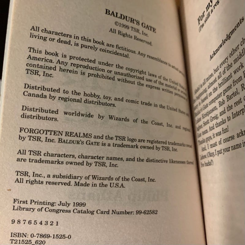 Forgotten Realms: Complete Baldur’s Gate Trilogy: Baldur’s Gate, Baldur’s Gate II: Shadows of Amn, Baldur’s Gate II: Throne of Bhaal, All First Edition