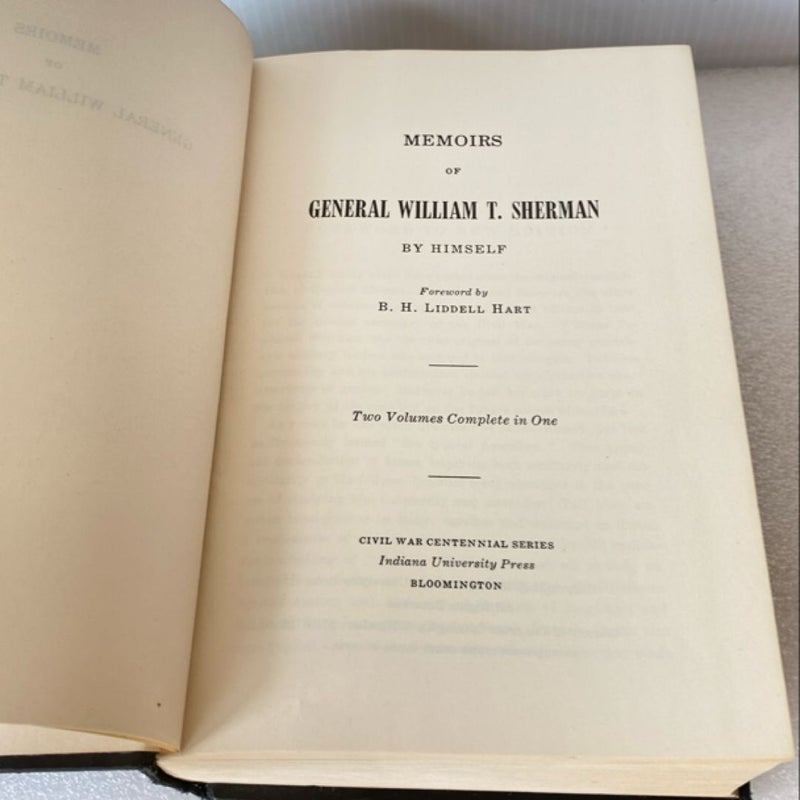 Memoirs of General William T. Sherman, Civil War - Vintage 1957 Hardcover Book