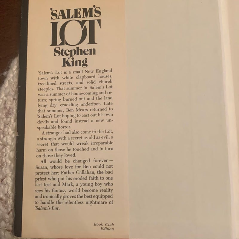 Salem's Lot (1975 Book Club Edition)