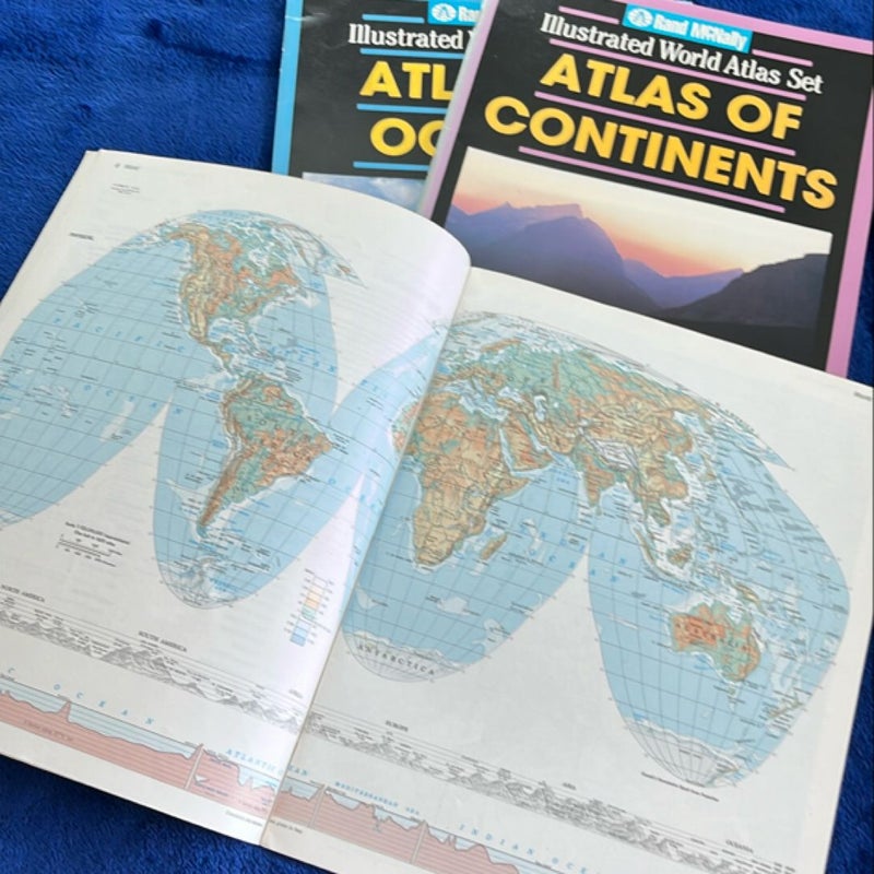 BOOK BUNDLE: Atlas of the World, Atlas of Continents and Atlas of Oceans