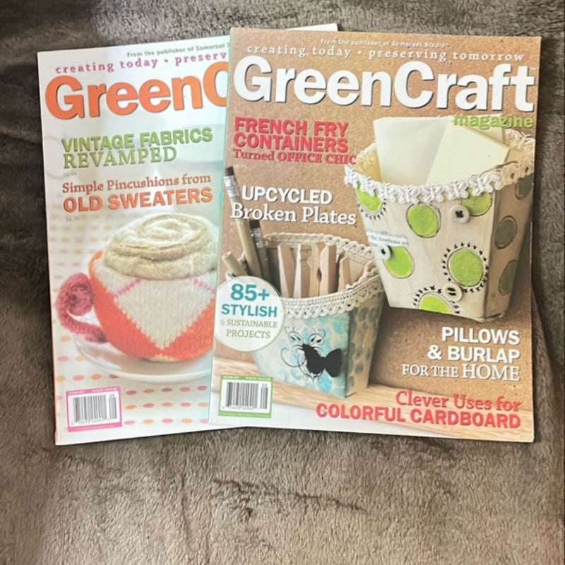 2 Somerset Studio Greencraft magazines 