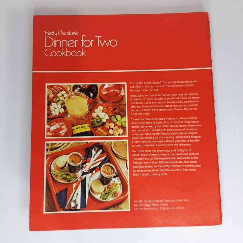 Betty Crocker's Dinner for Two Cookbook