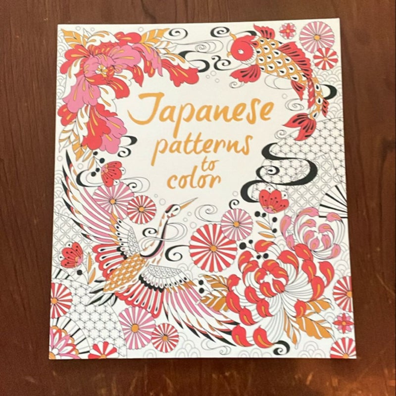 Japanese Patterns to Color 