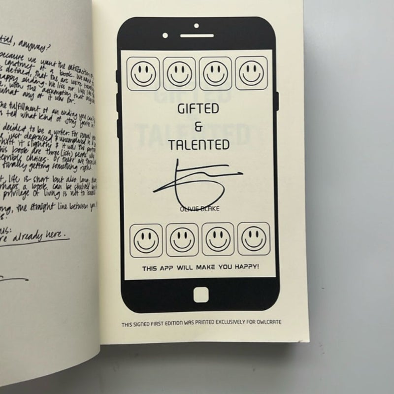*Owlcrate Signed* Gifted and Talented