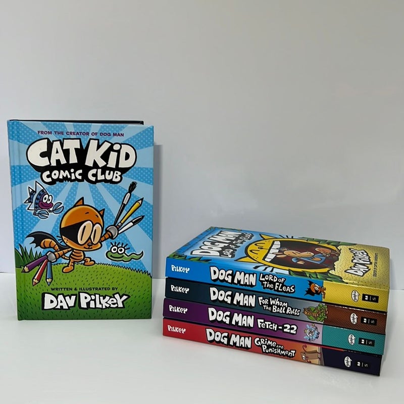 Cat Kid & Dog Man (5 Book) Bundle 