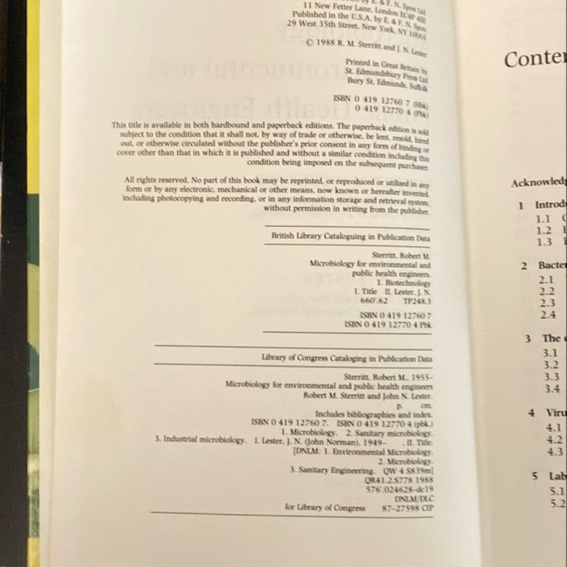 Microbiology for Public Health and Environmental Engineers