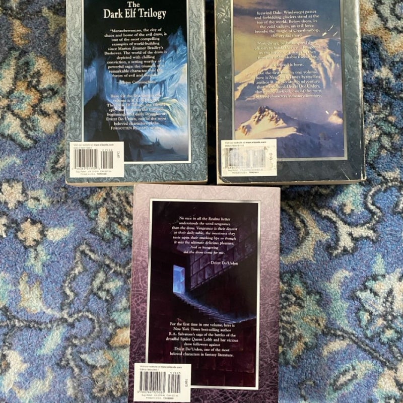 The Dark Elf Trilogy, The Icewind Dale Trilogy, Legacy of The Drow Collector’s Editions