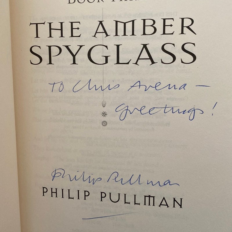 His Dark Materials: the Amber Spyglass (Book 3)-Signed