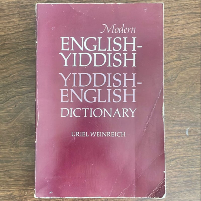 English Yiddish dictionary