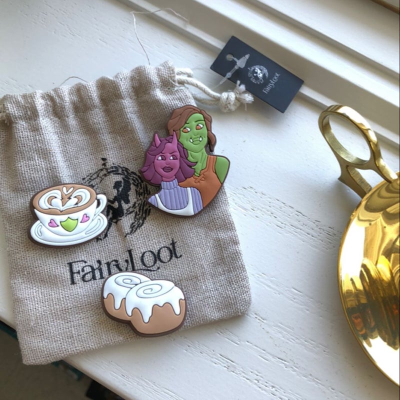 Fairyloot Legends & Lattes shoe charms