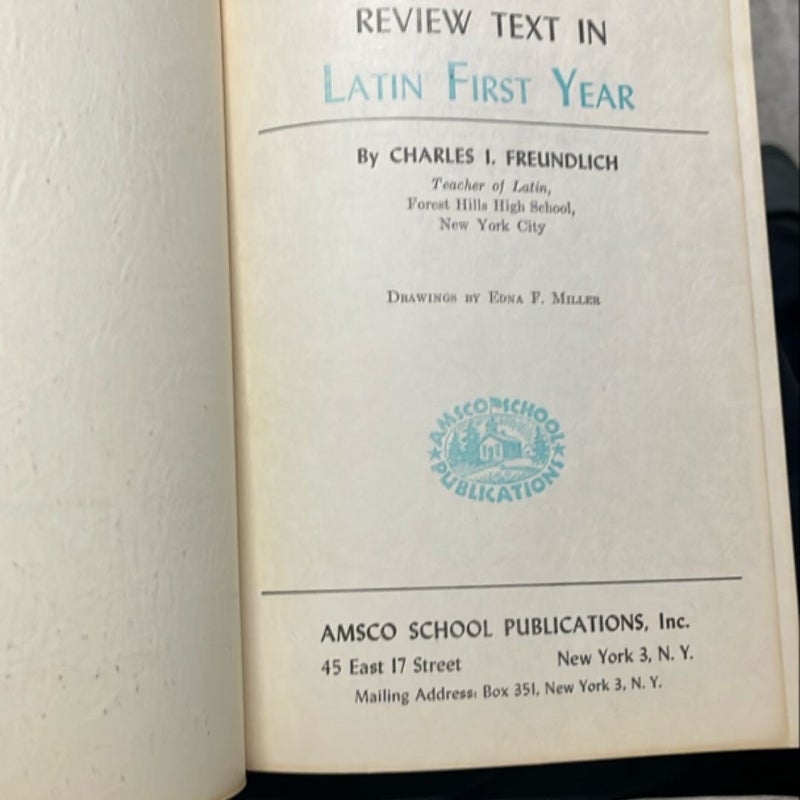 Latin First Year
