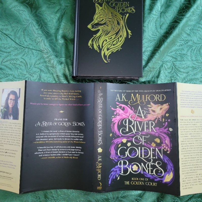 SIGNED A River of Golden Bones | LitJoy Crate Edition | A.K. Mulford