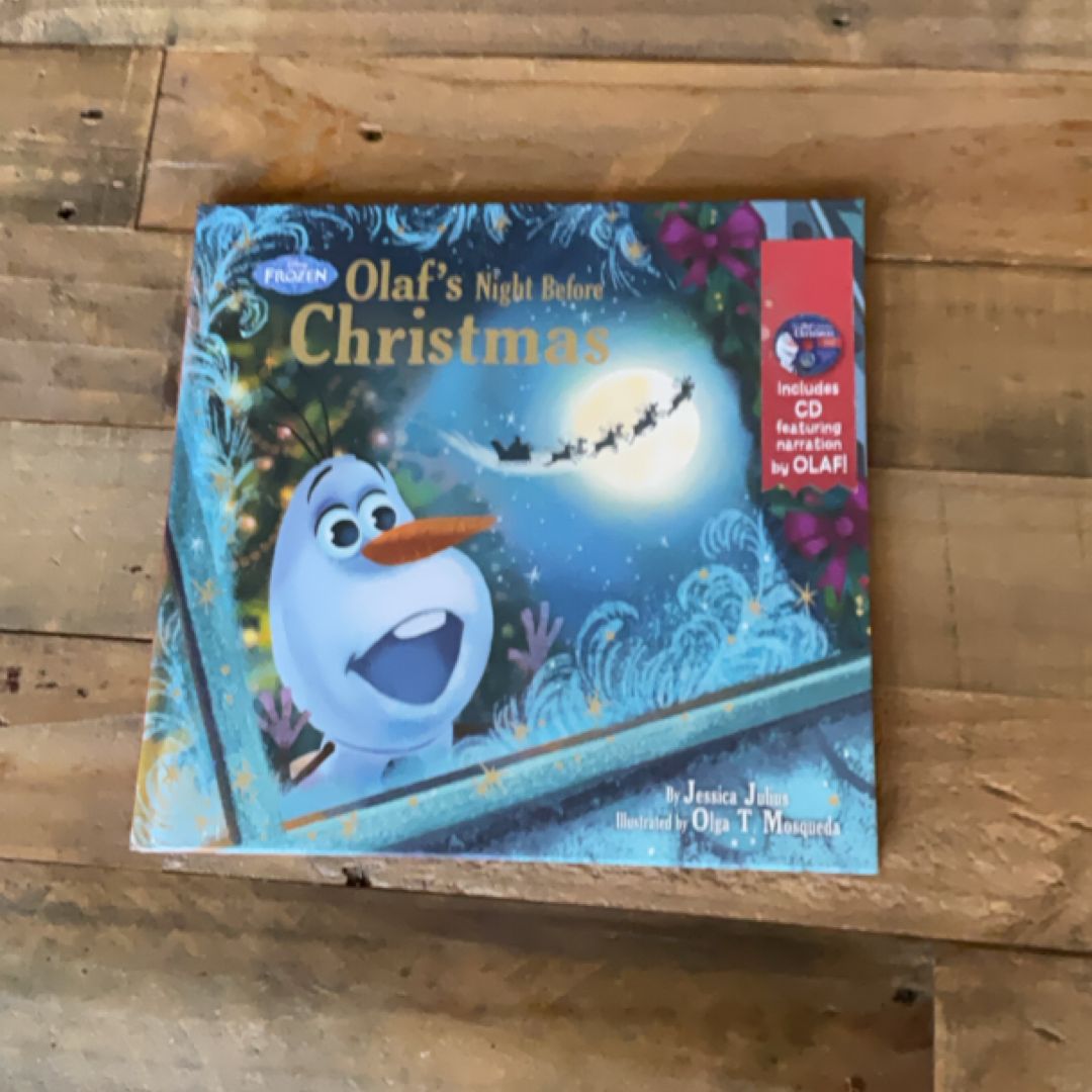 Frozen Olaf's Night Before Christmas Book and CD