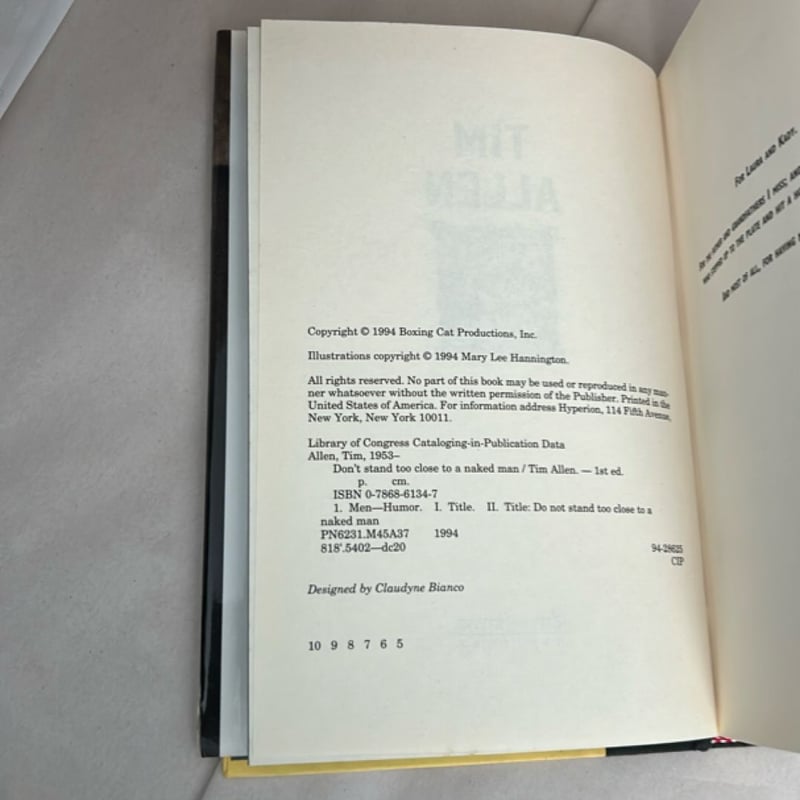 Don't Stand Too Close to a Naked Man