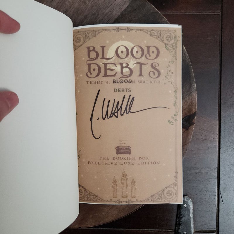 Bookish Box Blood Debts SIGNED