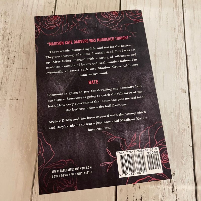 HAND SIGNED Hate By James Tate Special Edition Madison Kate #1 OOP